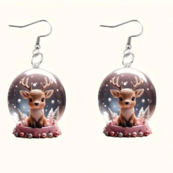 Hand Crafted Festive dangle earrings - Picture 3 of 7